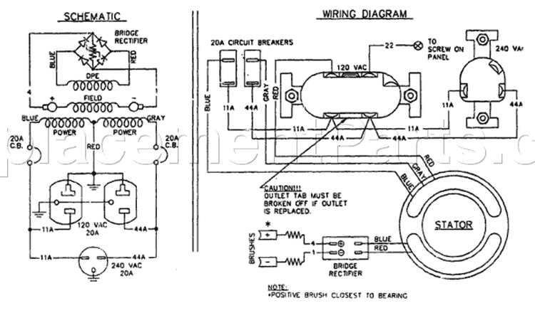 Page B Diagram and Parts List for 9569-1  Briggs and Stratton Generator